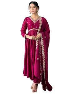 Embroidered Kurta Set with Dupatta